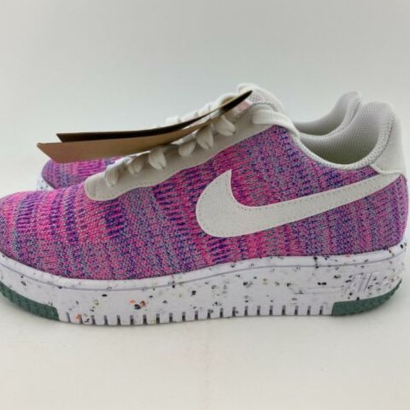 NEW Nike Air Force 1 Crater Flyknit Pink Purple Women's Sneakers Shoes - Picture 11 of 13
